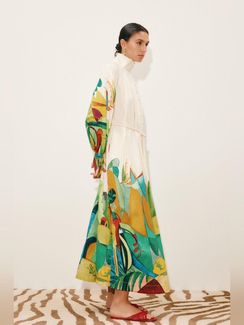 ALEMAIS mokshini shirtdress US 2 - Picture 2 of 10